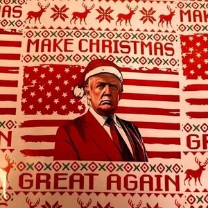 Trump Wrapping Paper Unisex 30x36 Red NEW Make Christmas Great Again MAGA